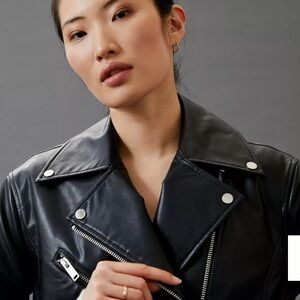 Anthropology Faux Leather Jacket